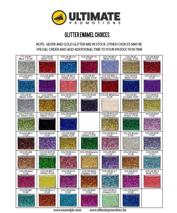 DIY Enamel Pin Design: Glitter