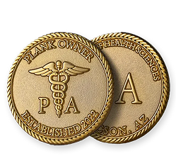 2 Sided Metal Coin - no colour