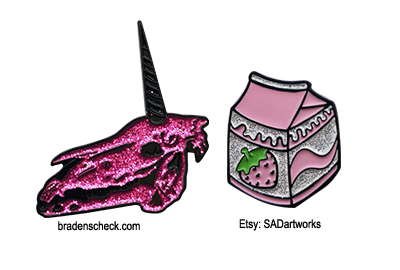 Glitter Enamel Pins 