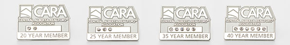 cara-years-pins, years service pins, employee pins, engraving, recognition pins